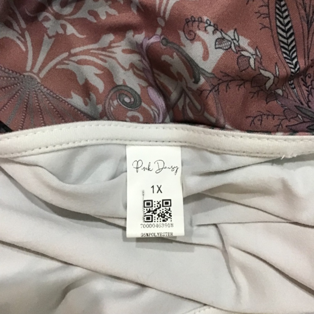 Pink Daisy Women’s Size 1X Plus (14/16) V Neck 3/4 Ruffle Sleeve Dress Fairy - Picture 8 of 12